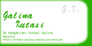 galina kutasi business card